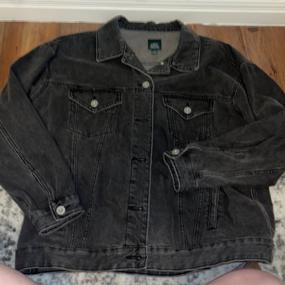 Black denim jacket
